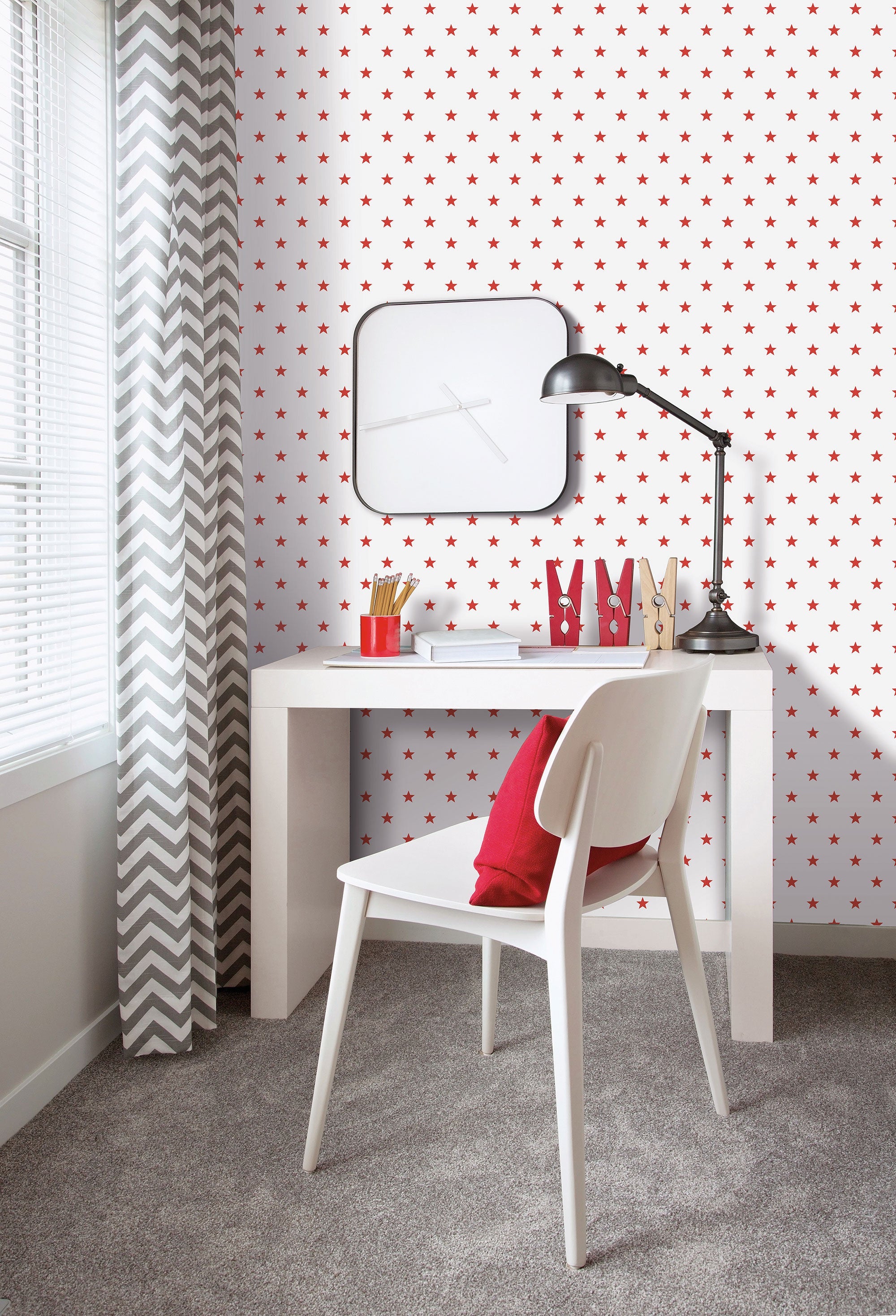 Stars Red Kids and Teens Wallpaper by Galerie