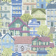 Whimsical Houses Blue Kids and Teens Wallpaper by Galerie