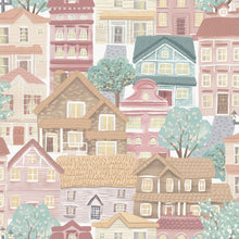 Whimsical Houses Beige Kids and Teens Wallpaper by Galerie