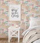 Whimsical Houses Beige Kids and Teens Wallpaper by Galerie