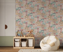 Whimsical Houses Beige Kids and Teens Wallpaper by Galerie