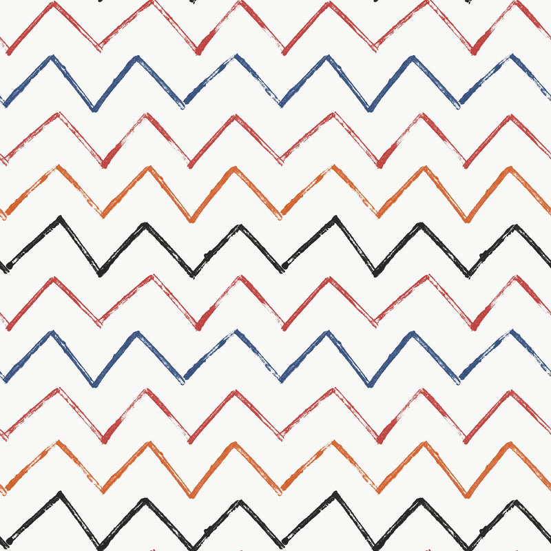 Zig Zag Red Kids and Teens Wallpaper by Galerie
