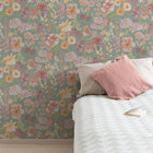 A61604 Wildflowers Pink Blue Wallpaper by Grandeco