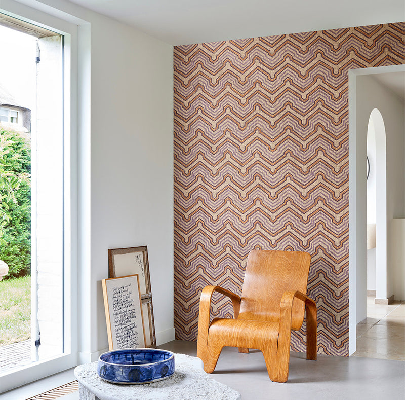 49552 Ondas Gitane Lilac Wallpaper By Arte