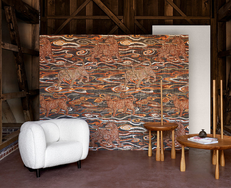 49570 Tigris Gitane Burnt Sienna Wallpaper By Arte