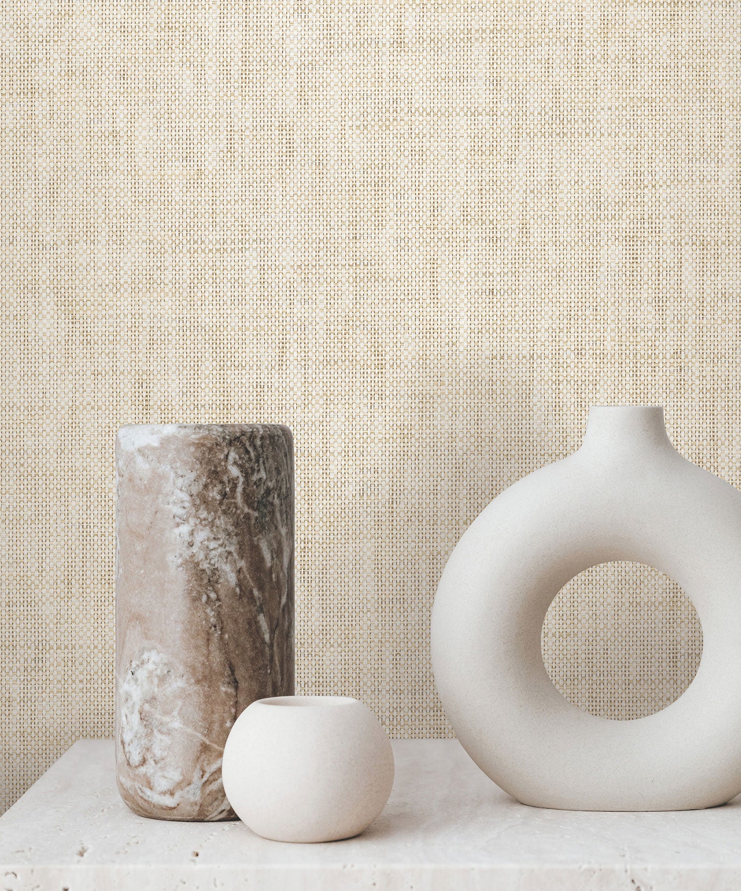Kami Paperweave Natural Lemieux Et Cie Wallpaper by York Wallcoverings