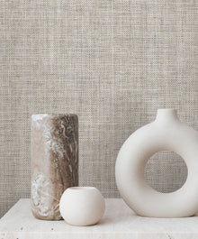 Kami Paperweave Charcoal Lemieux Et Cie Wallpaper by York Wallcoverings