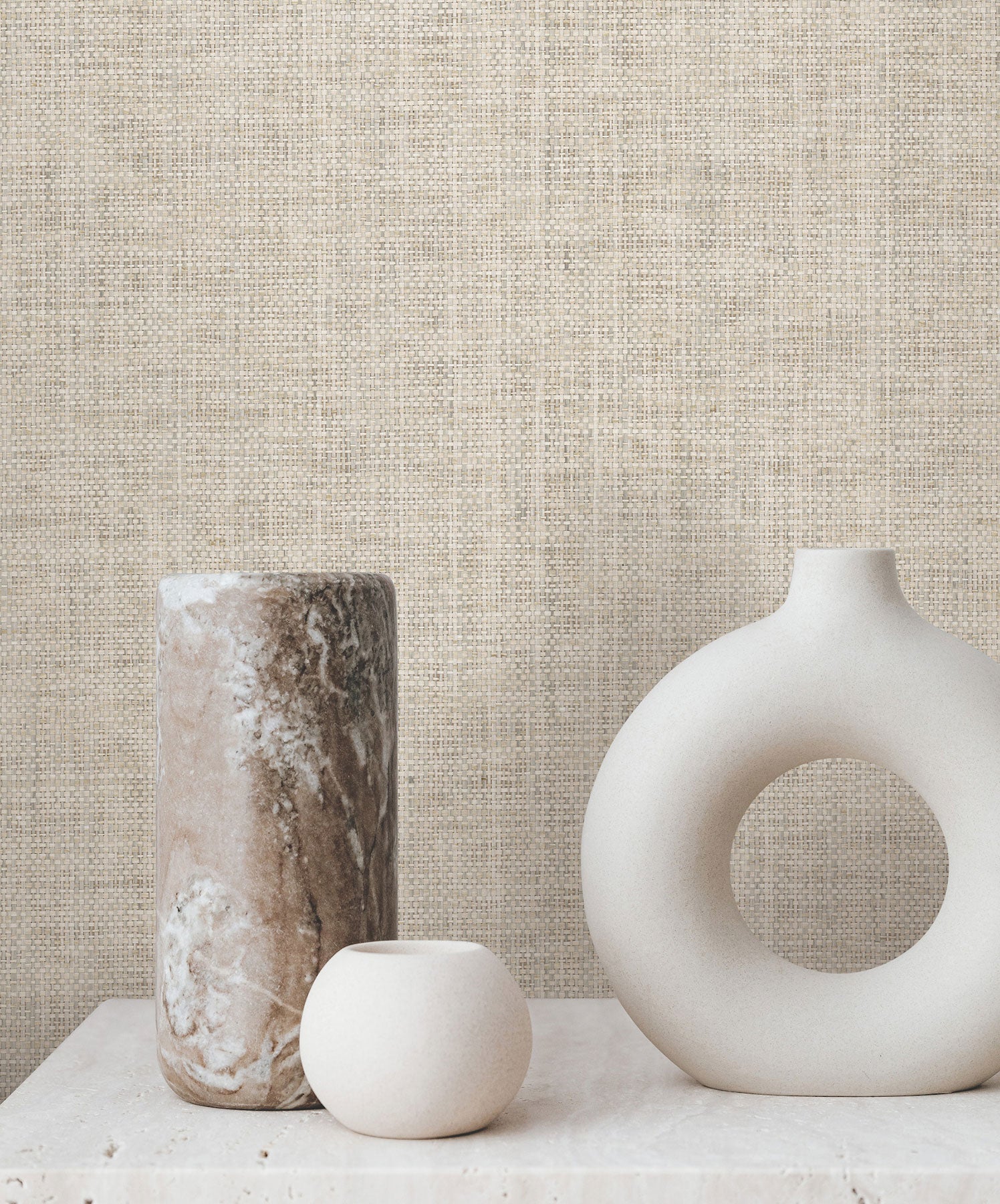 Kami Paperweave Fog Lemieux Et Cie Wallpaper by York Wallcoverings