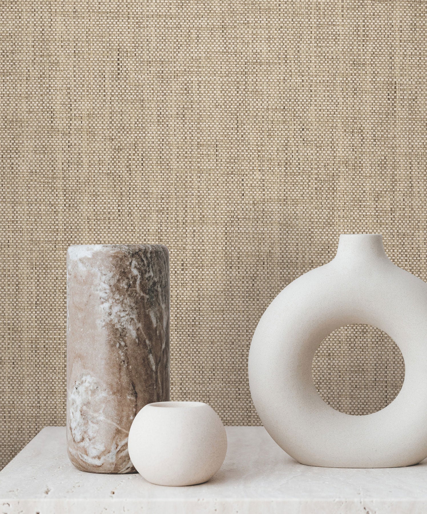 Kami Paperweave Mushroom Lemieux Et Cie Wallpaper by York Wallcoverings