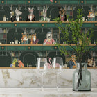 BMCF003/07A Happy Hour Club Green Wallpaper by Brand McKenzie