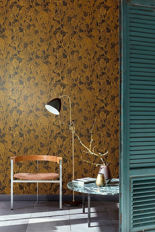HAV201 Cactus Gold Wallpaper by Masureel