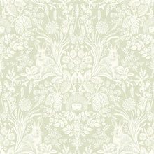 90162 Harlen Woodland Damask Sage Wallpaper by Holden Decor