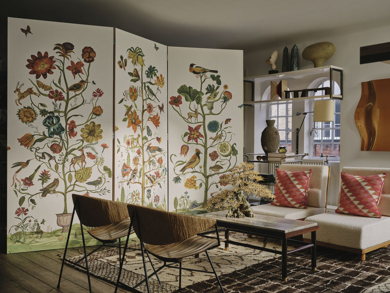 Trees of Wonder wallpaper by Christopher Farr Cloth in a room setting