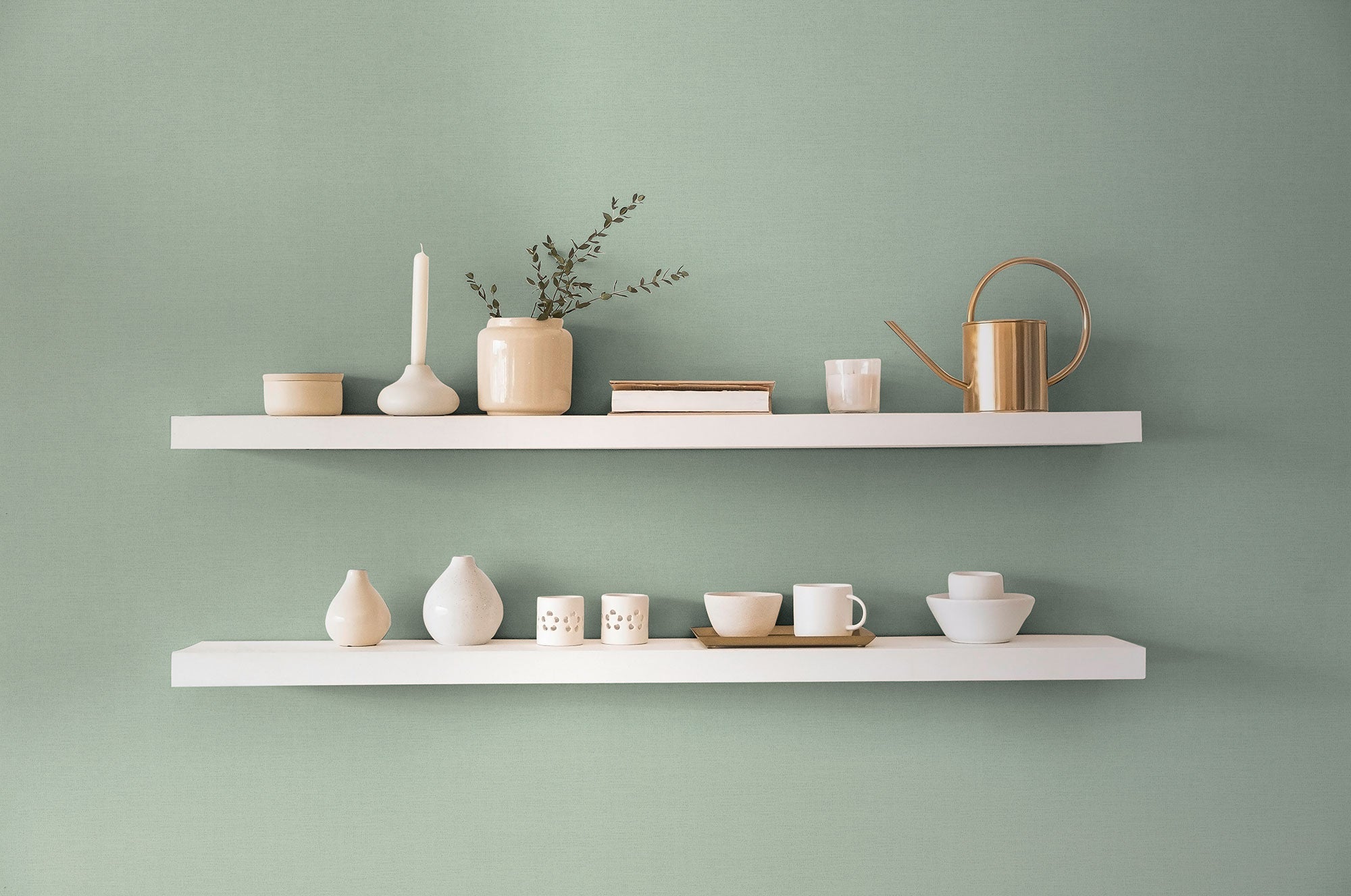 Plain Texture Green Havana 2 Wallpaper by Galerie