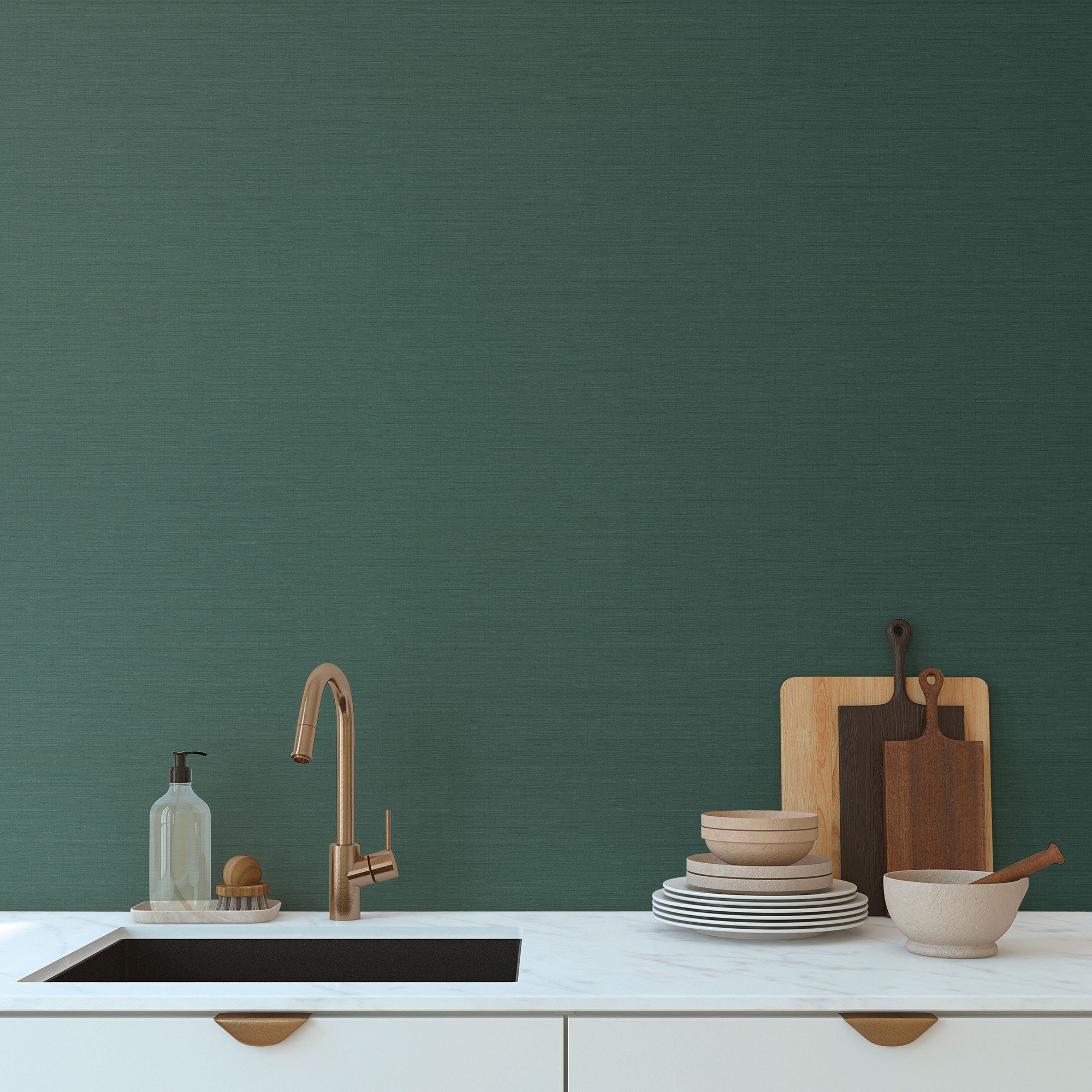 Plain Texture Green Havana 2 Wallpaper by Galerie