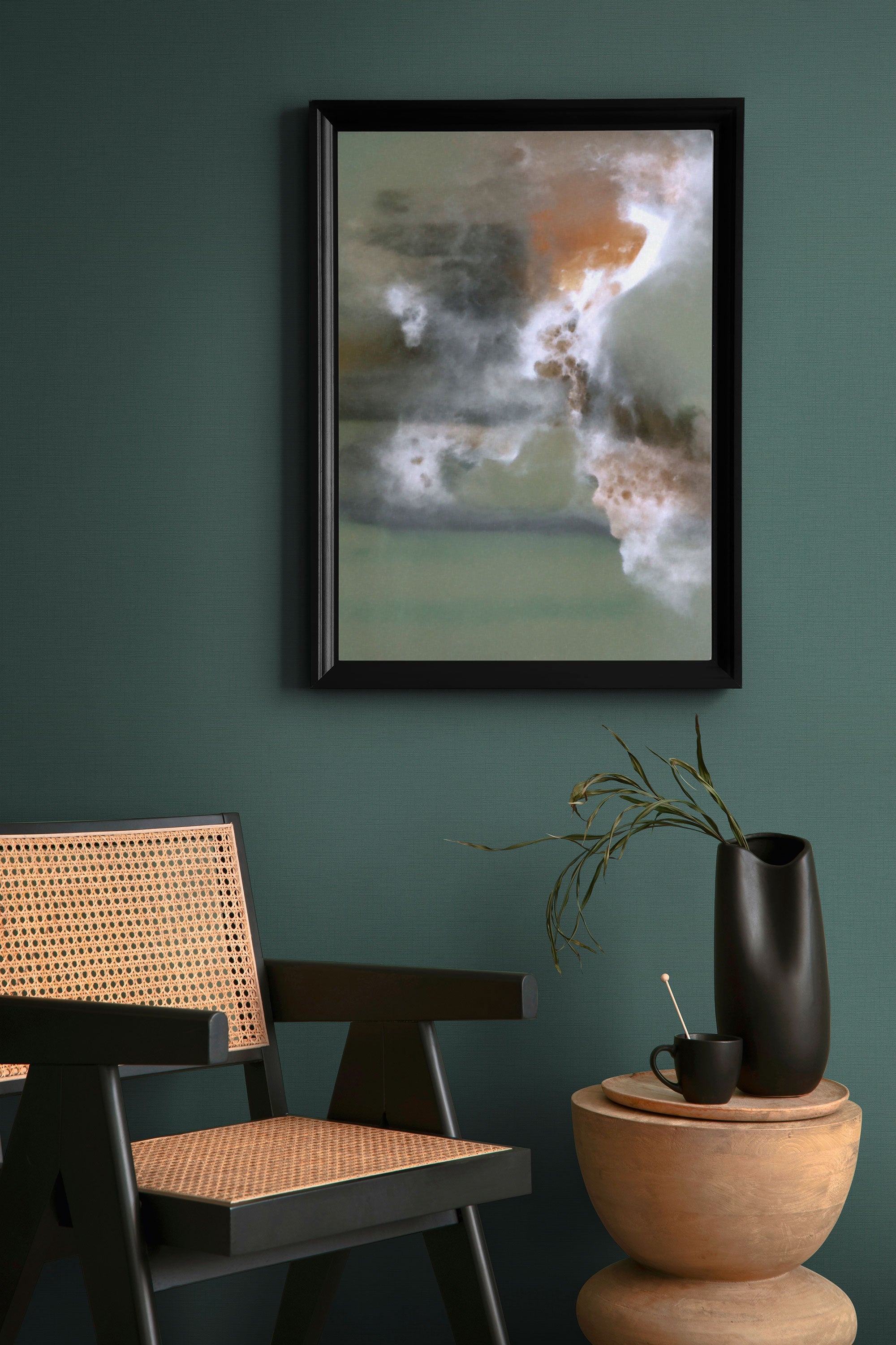 Plain Texture Green Havana 2 Wallpaper by Galerie