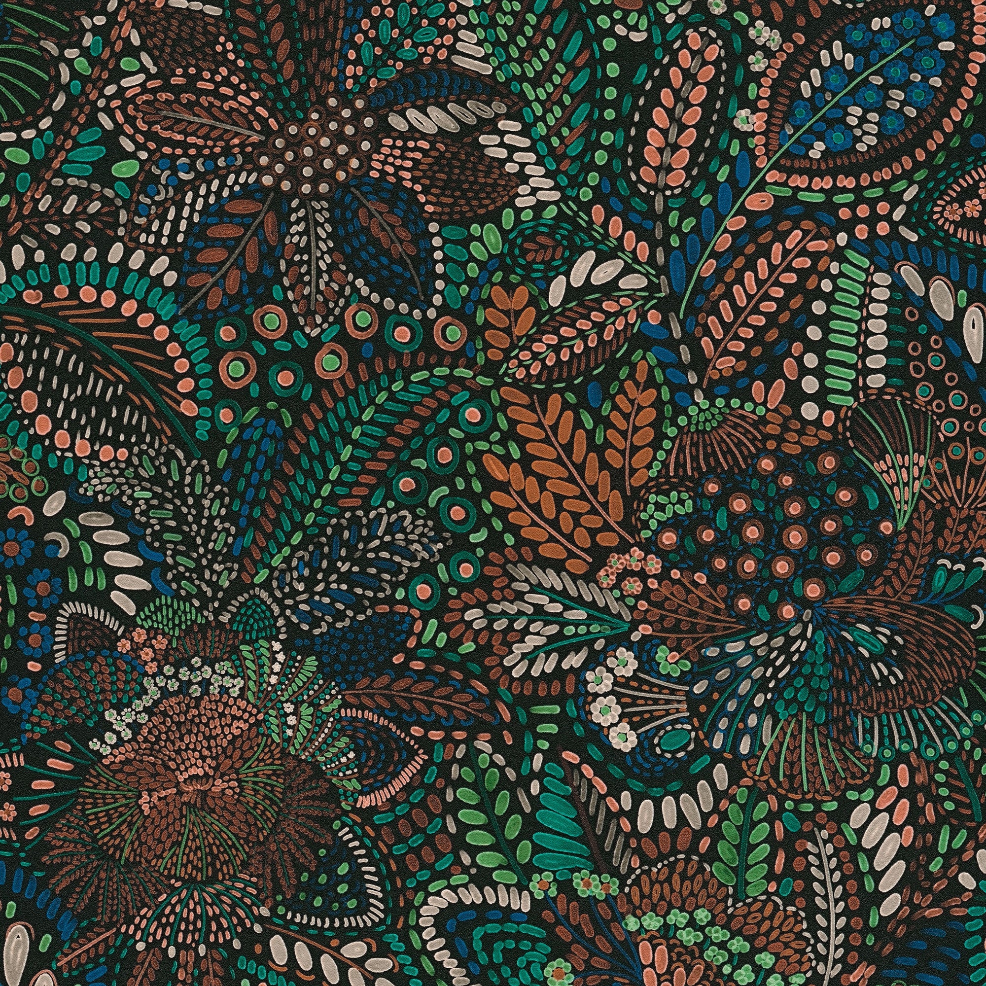 Floral Blue Havana 2 Wallpaper by Galerie