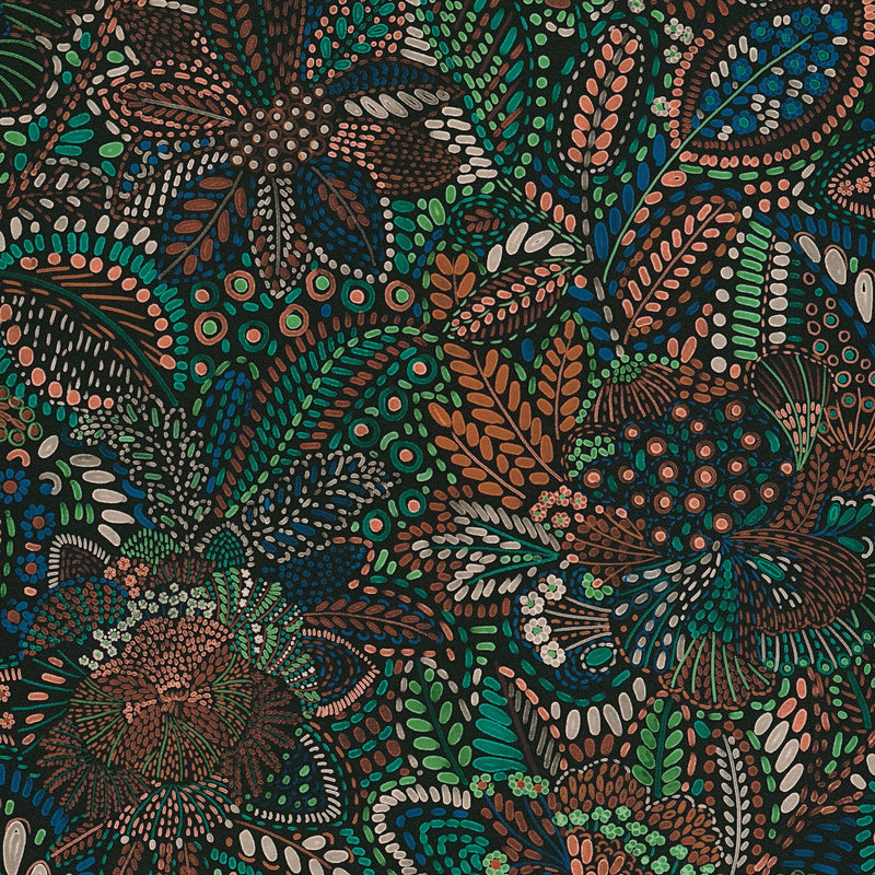 Floral Blue Havana 2 Wallpaper by Galerie