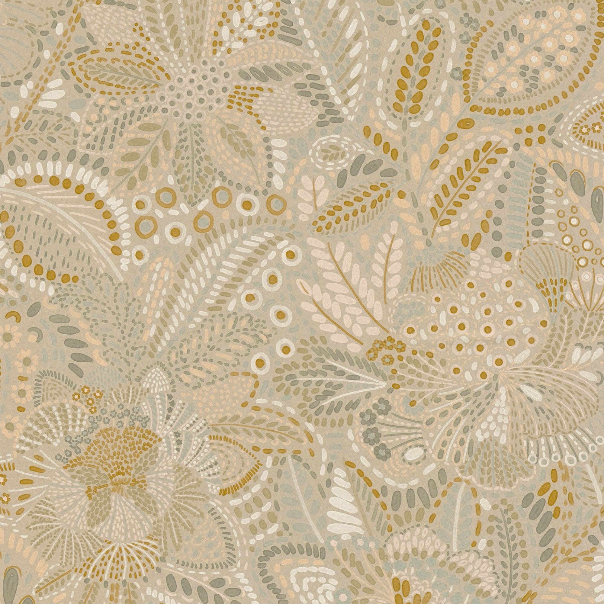 Floral Beige Havana 2 Wallpaper by Galerie