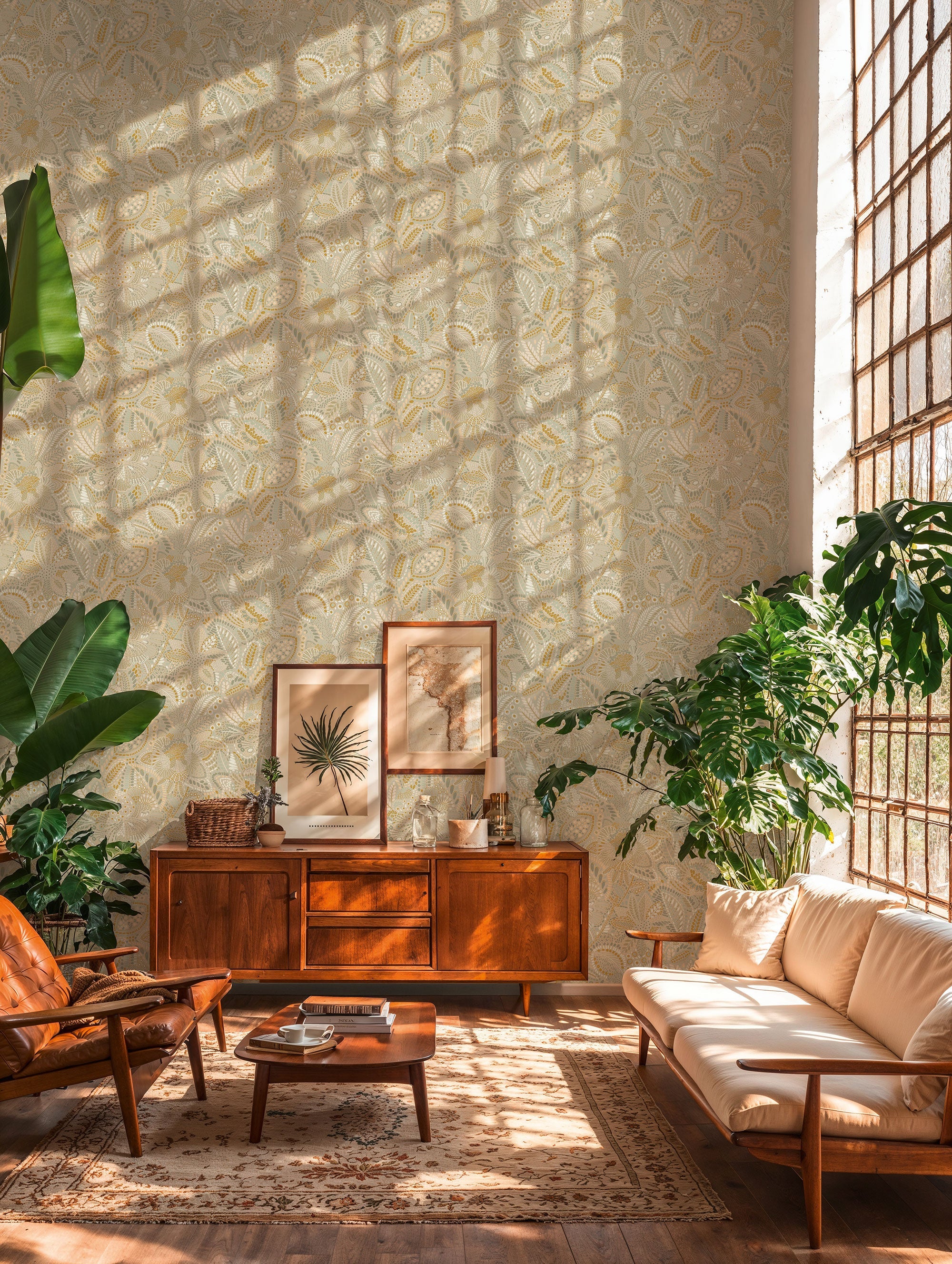 Floral Beige Havana 2 Wallpaper by Galerie