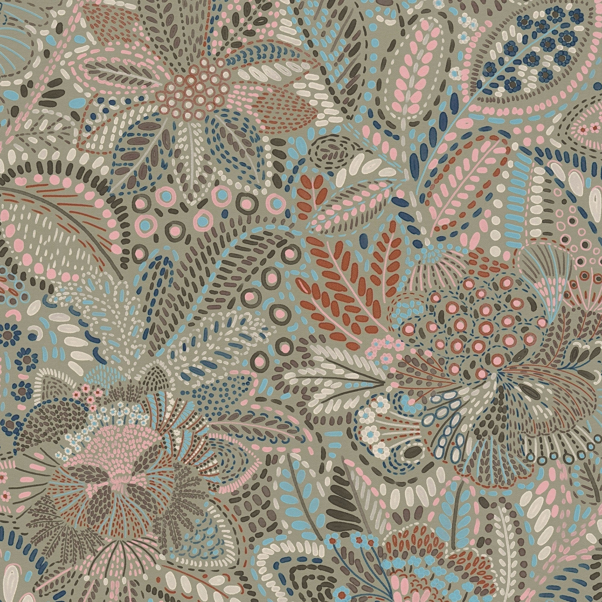 Floral Multi-coloured Havana 2 Wallpaper by Galerie