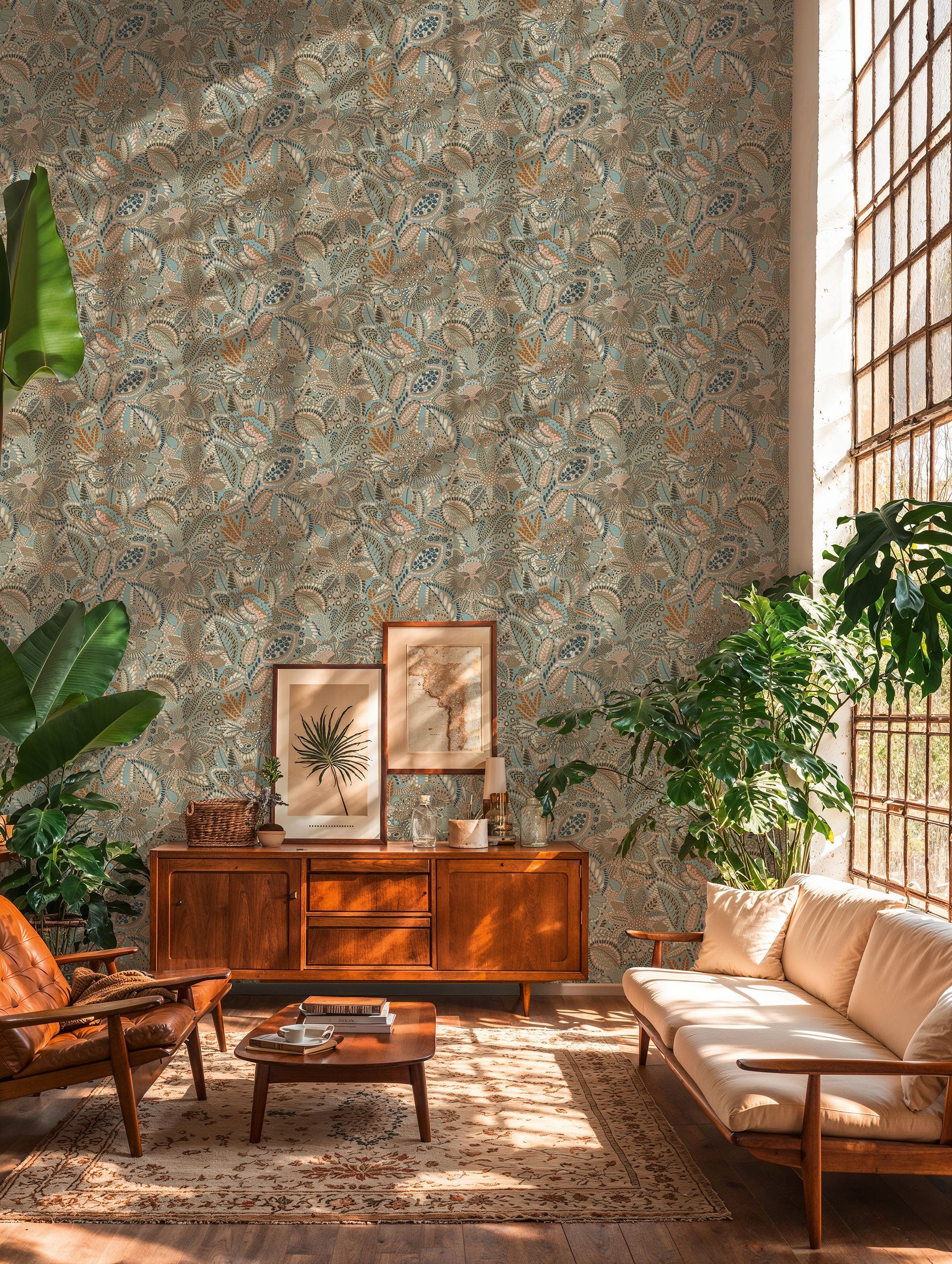 Floral Multi-coloured Havana 2 Wallpaper by Galerie
