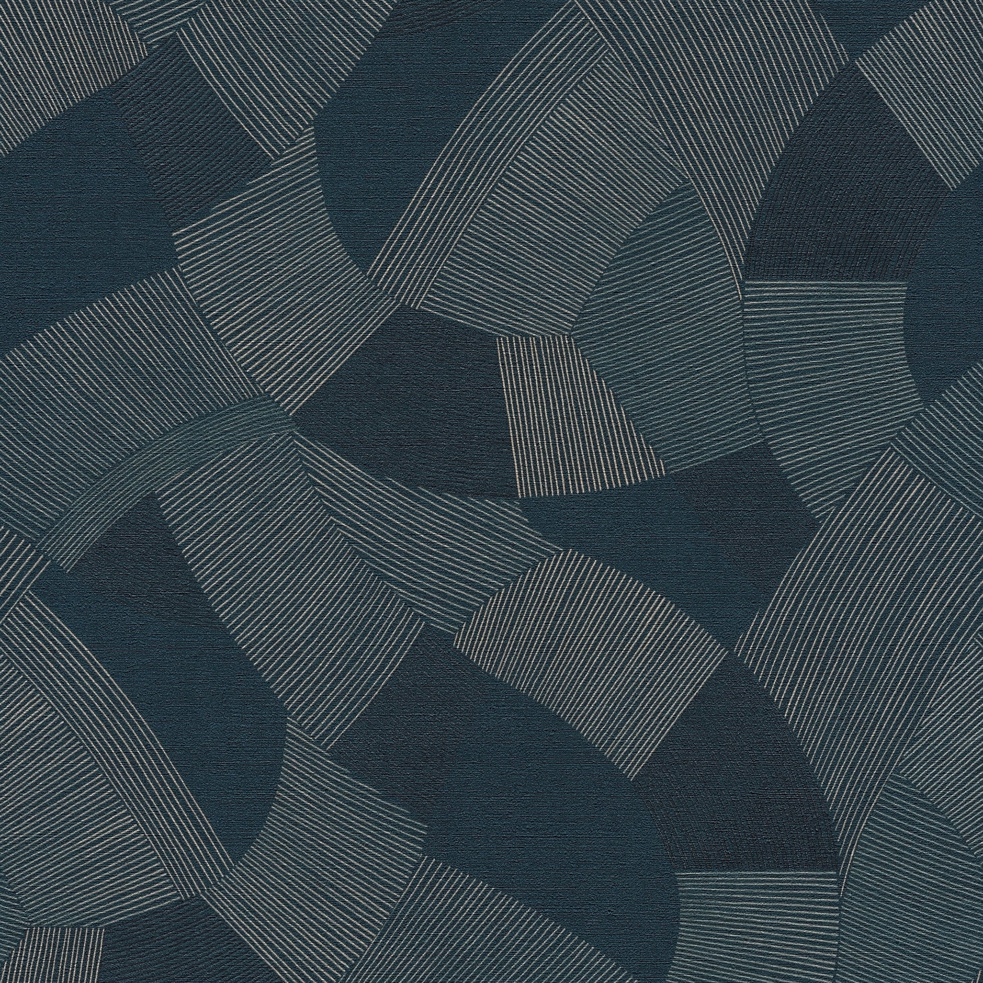 Geometric Blue Havana 2 Wallpaper by Galerie