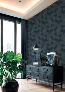 Geometric Blue Havana 2 Wallpaper by Galerie