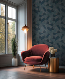 Geometric Blue Havana 2 Wallpaper by Galerie