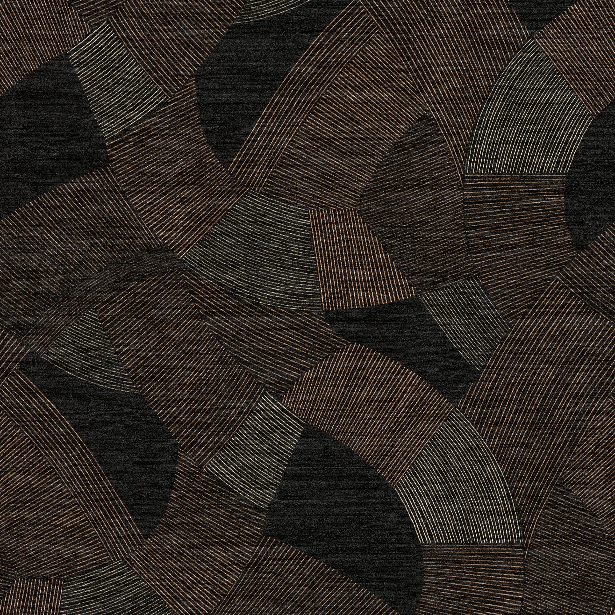 Geometric Bronze Brown Havana 2 Wallpaper by Galerie