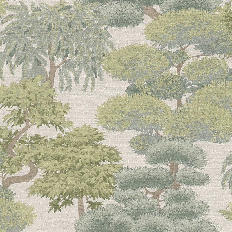Tree Leaf Green Havana 2 Wallpaper by Galerie