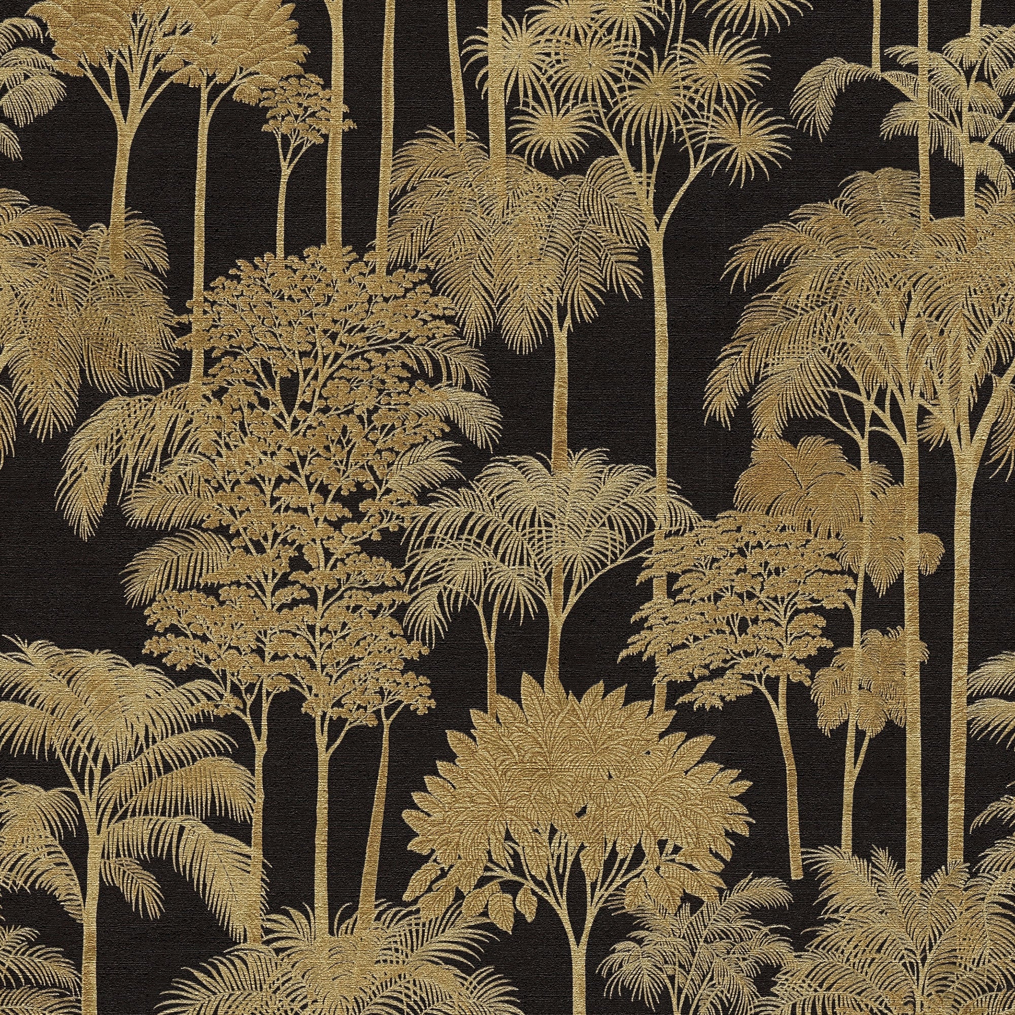 Tree Leaf Gold Havana 2 Wallpaper by Galerie