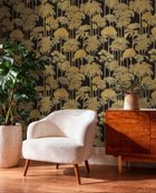 Tree Leaf Gold Havana 2 Wallpaper by Galerie