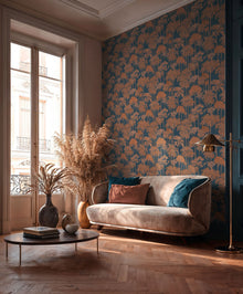 Tree Leaf Blue Havana 2 Wallpaper by Galerie