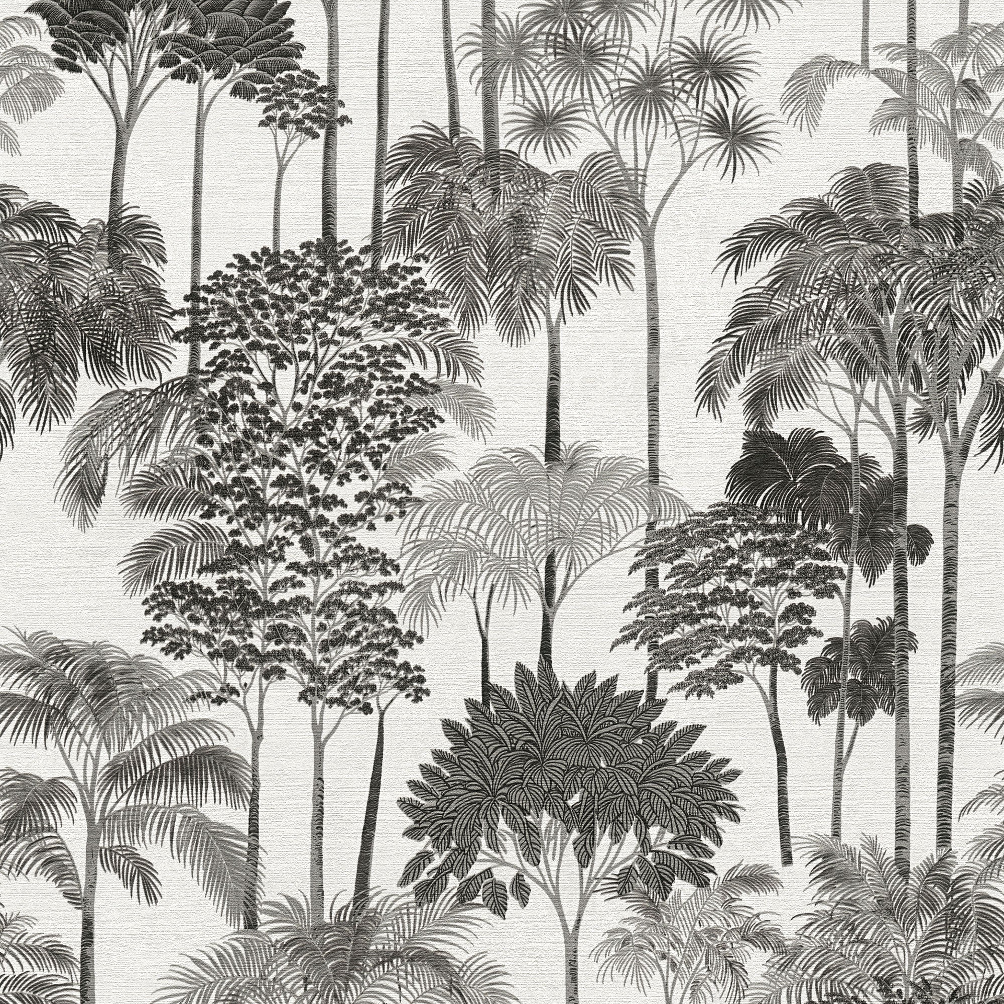 Tree Leaf Black Havana 2 Wallpaper by Galerie