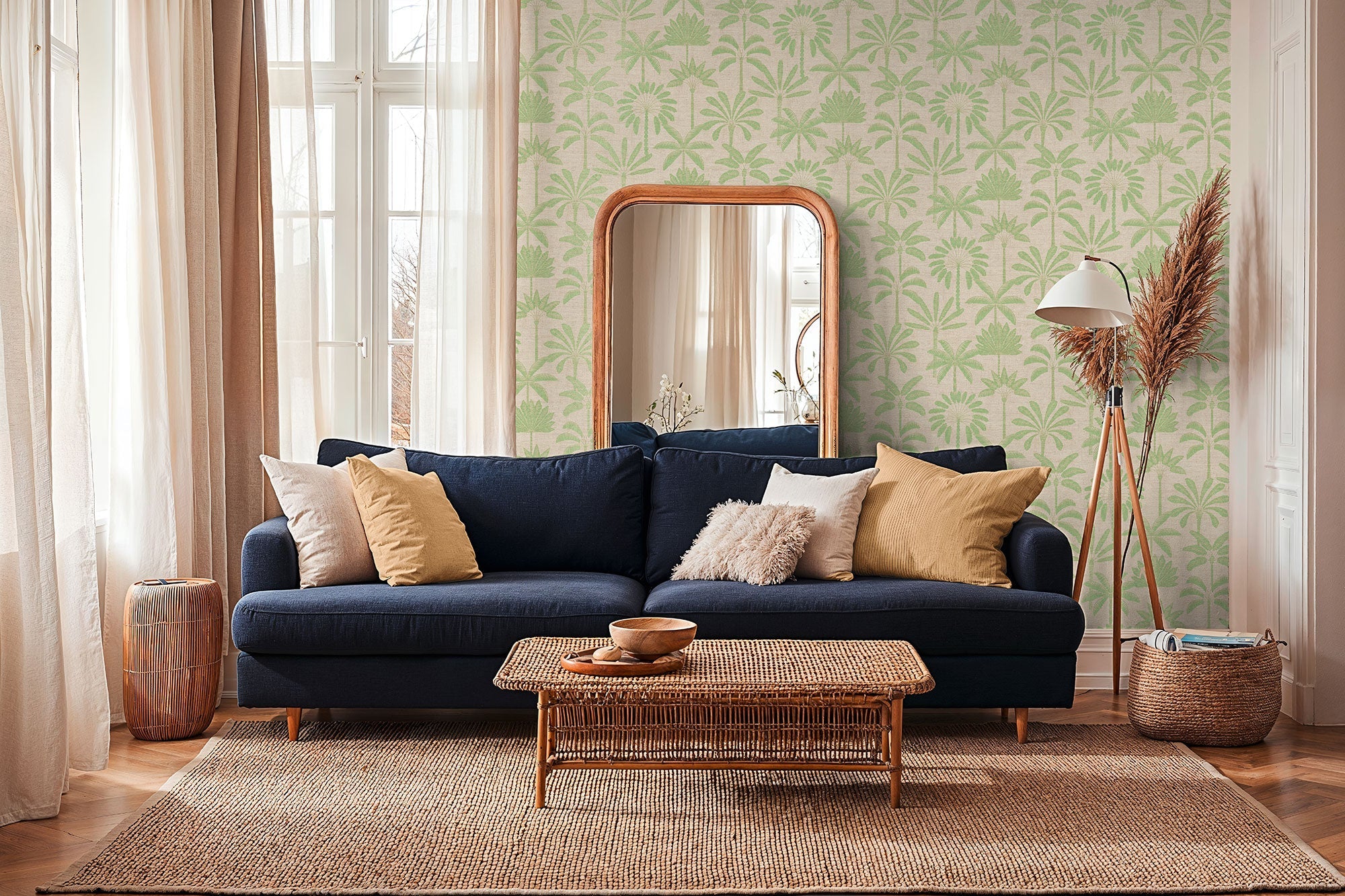 Tree Leaf Green Havana 2 Wallpaper by Galerie