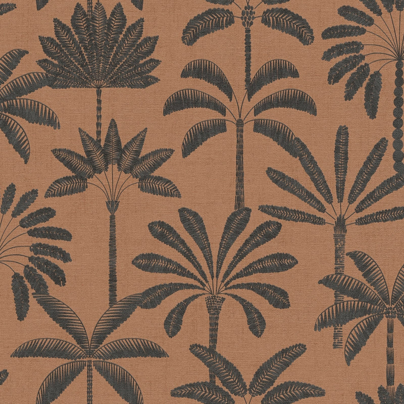 Tree Leaf Orange Havana 2 Wallpaper by Galerie