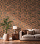 Tree Leaf Orange Havana 2 Wallpaper by Galerie