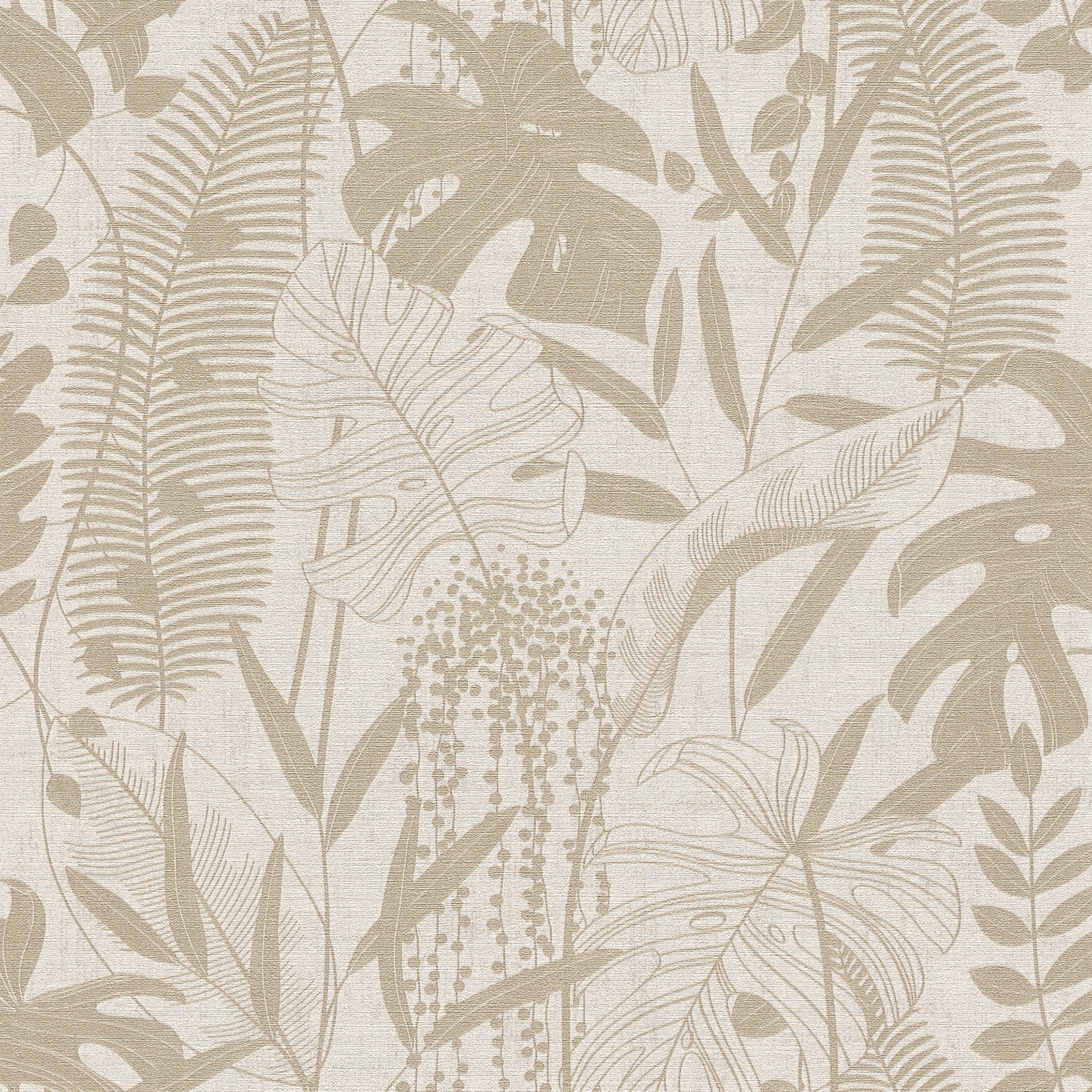 Tree Leaf Beige Havana 2 Wallpaper by Galerie