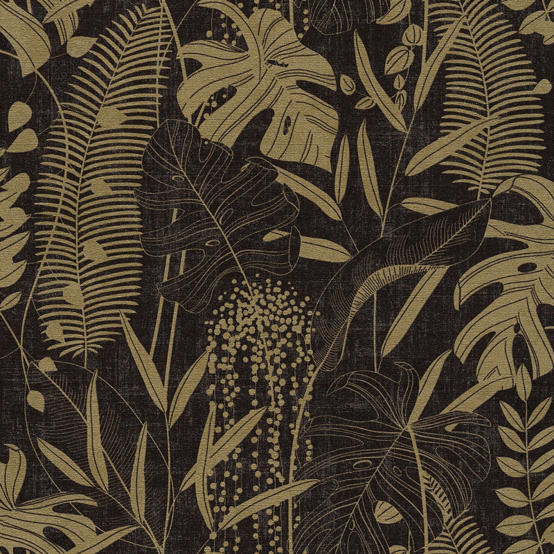 Tree Leaf Gold Havana 2 Wallpaper by Galerie