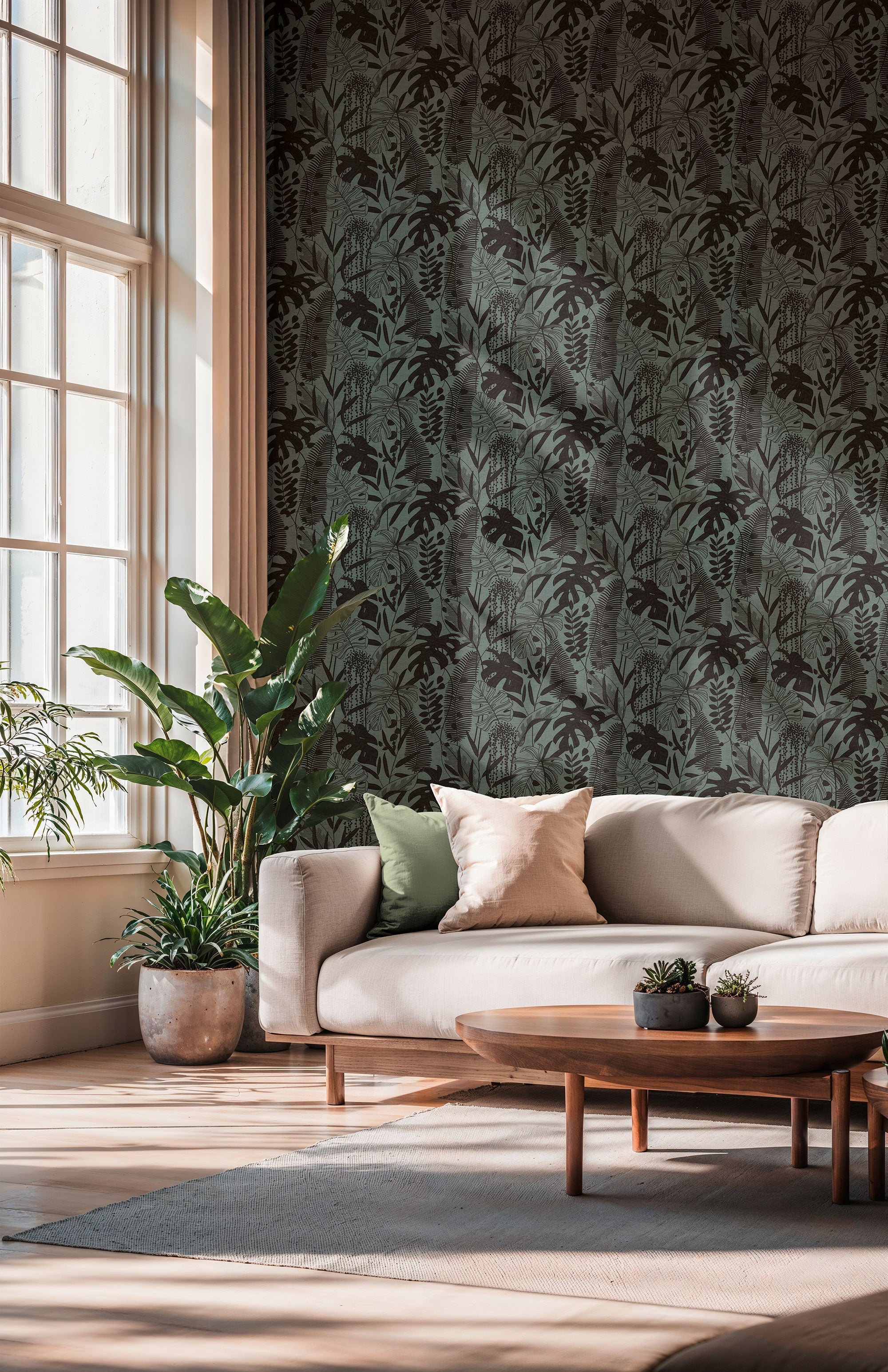 Tree Leaf Green Havana 2 Wallpaper by Galerie