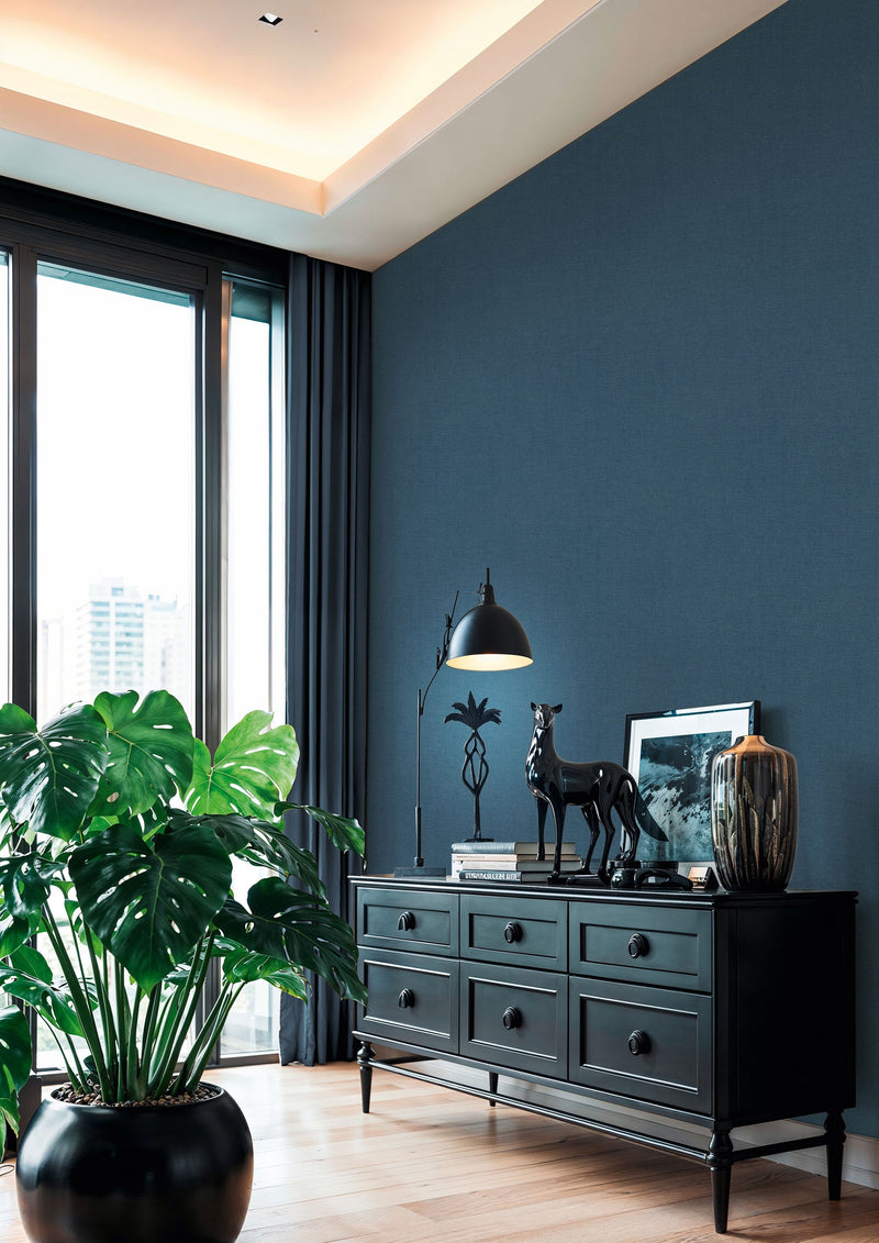 Plain Texture Blue Havana 2 Wallpaper by Galerie