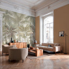 Tree Leaf Beige, Cream, Green Havana 2 Mural by Galerie