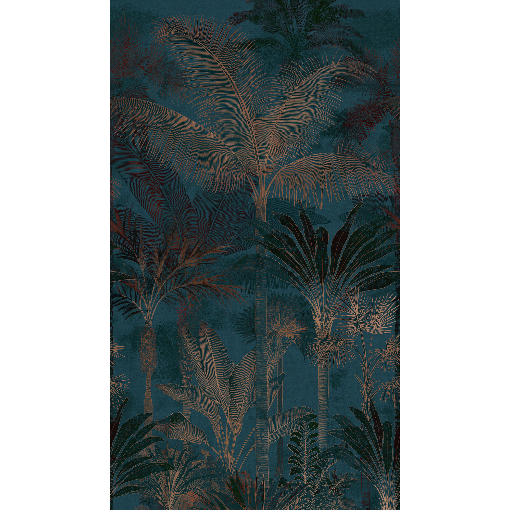 Tree Leaf Blue, Green Havana 2 Mural by Galerie