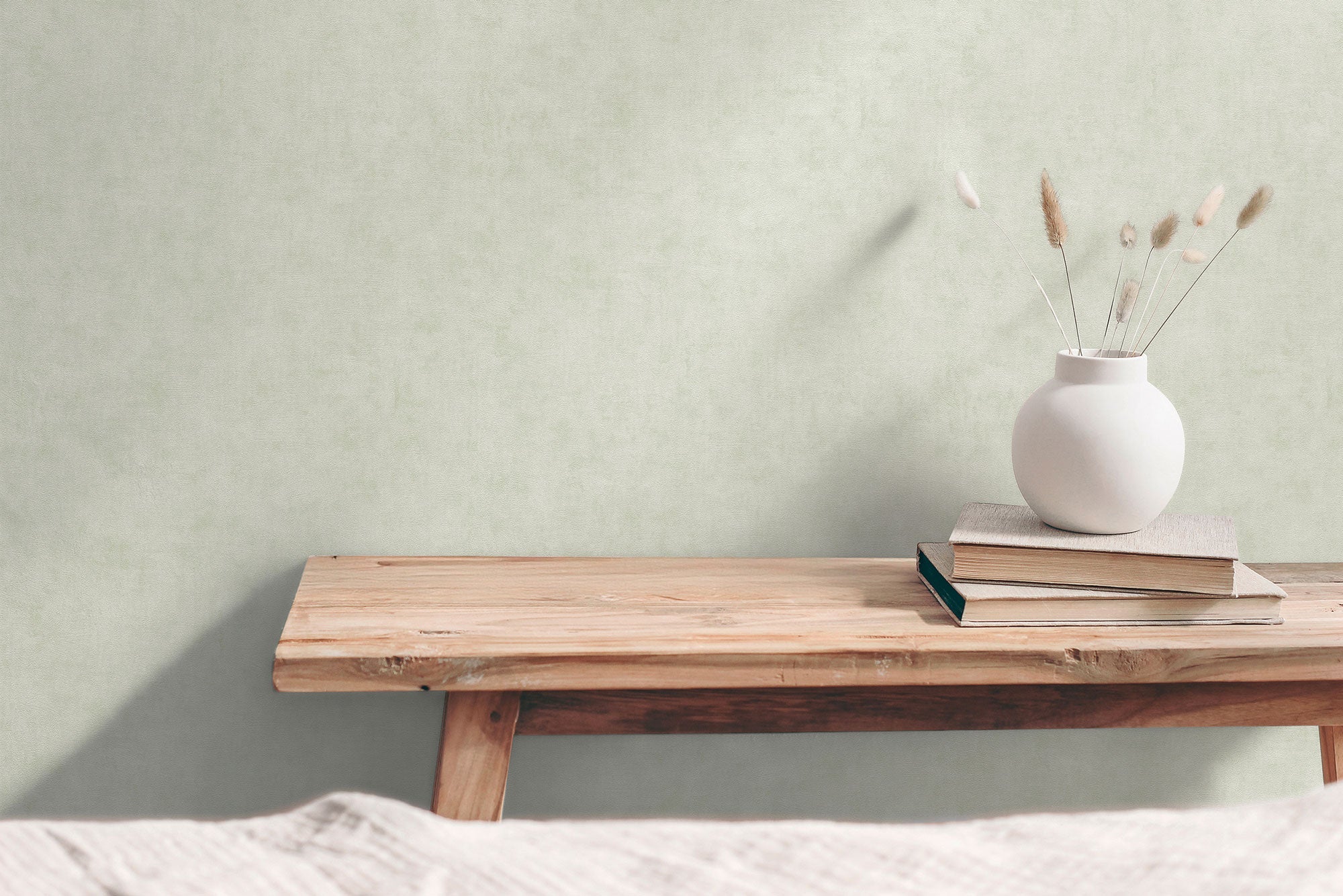 Industrial Wash Motif Green and Cream Hygge Home Wallpaper by Galerie