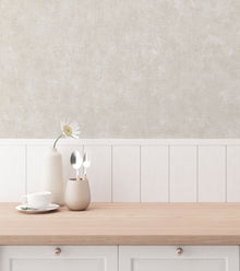 Industrial Wash Motif Beige and Cream Hygge Home Wallpaper by Galerie