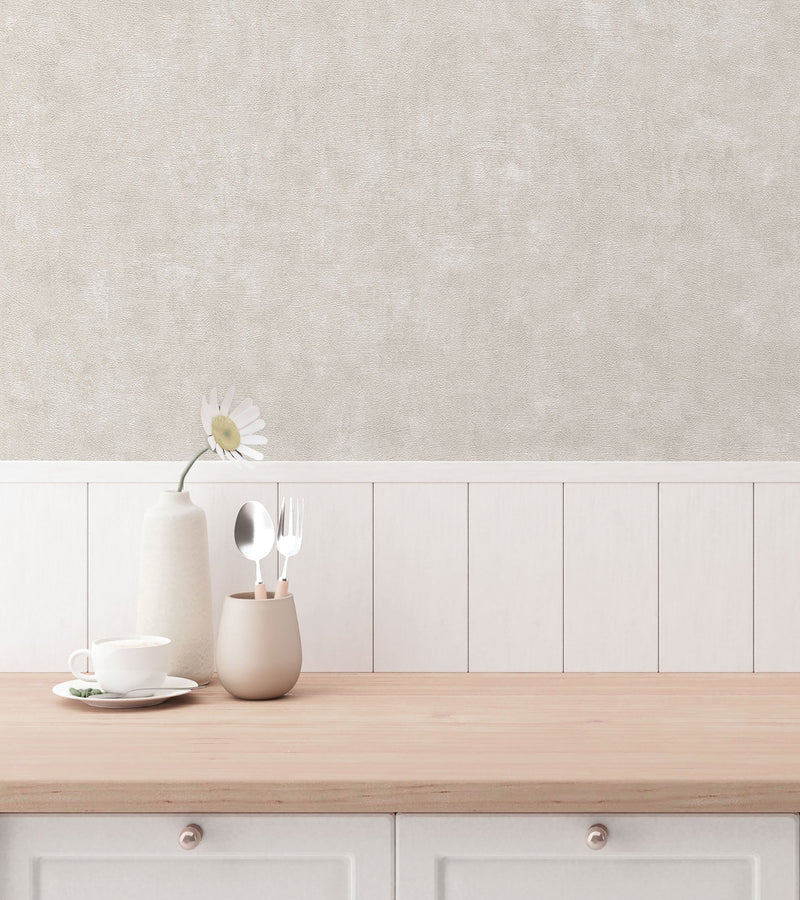 Industrial Wash Motif Beige and Cream Hygge Home Wallpaper by Galerie