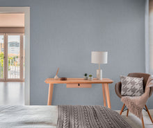 Herringbone Weave Motif Blue and Beige Hygge Home Wallpaper by Galerie
