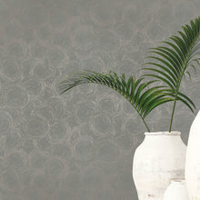 Stone Circles Motif Green and Rose Gold Hygge Home Wallpaper by Galerie