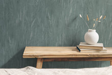 Meadow Stems Motif Green and Silver Grey Hygge Home Wallpaper by Galerie